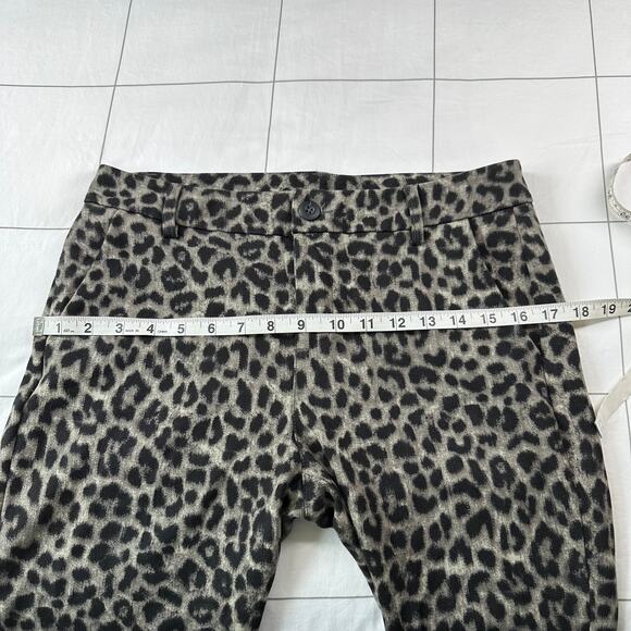 Cabi Pants Womens 6 Black Jungle Leopard Print Stretch Skinny Ankle Classic Work - Picture 7 of 10